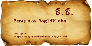 Benyuska Boglárka névjegykártya